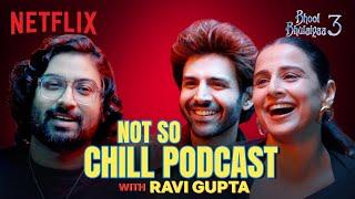 Kartik Aaryan & Vidya Balan’s HILARIOUSLY Spooky Chat with Ravi Gupta | Bhool Bhulaiyaa 3 | Netflix