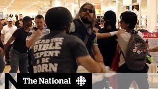 Video captures violent clash between far-right, anti-fascist groups during Toronto Pride weekend