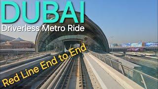 Dubai driverless metro ride, "Red Line End to End": Centrepoint to UAE Exchange (01.06.'24: 4K-UHD)