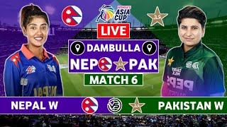 Womens Asia Cup Live: Pakistan Women vs Nepal Women Live | PAK W vs NEP W Live Scores & Commentary