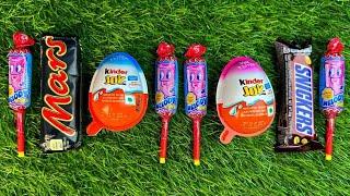 Satisfying ASMR Unpacking Kinder BIG Surprise eggs AND Lollipops Chocolate Sweets
