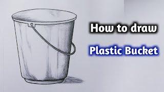 How to draw plastic bucket drawing ||Gali Gali Art ||