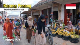 organic weekly village market, in Karang Penang, Walking, Indonesian traditional market,