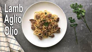 Lamb Aglio Olio | Spaghetti Aglio Olio Kambing