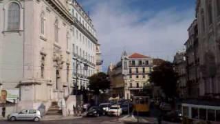 Luis de Camões Square in Lisbon Portugal October 2009