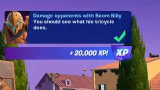 Damage opponents with BOOM BILLY - Fortnitemares Quests