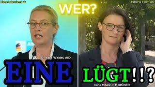 LÜGEN HABEN KURZE BEINE!?AfD ALICE WEIDEL grillt GRÜNE MIHALIC KNUSPRIG!