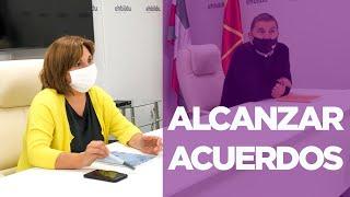 La coordinadora general de Podemos/Ahal Dugu, Pilar Garrido, se reúne con Arnaldo Otegi