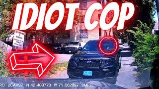 IDIOT COP --- Bad drivers & Driving fails - learn how to drive #1168