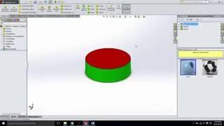 Change colour of part (and face) - solidworks 2015 - video 79