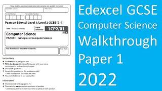 Edexcel GCSE Computer Science New Specification Paper 1 exam 2022