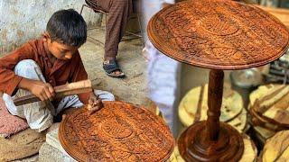 How Hand Carved Coffee Table are Made | How to Build Pure Wooden Coffee Table | Walnut Coffee Table