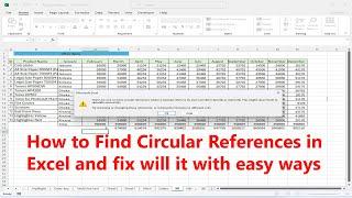 How to Find Circular References in Excel and Fix