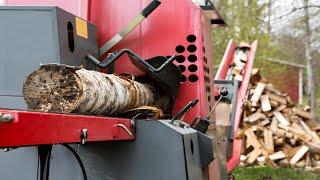 Dangerous Automatic Homemade Firewood Processing Machines in Action, Powerful Wood Splitter