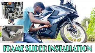 RS 200 frame slider installation | raghudsp | Tamil | motofuzo