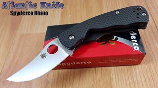 SPYDERCO REINHOLD RHINO COMPRESSION LOCK BLACK CF & G10 FOLDING KNIFE 210CFP