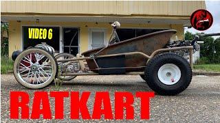 Rat Rod Go Kart Build video 6, DIY Home-built  Rat Rod Go Kart gas tank.