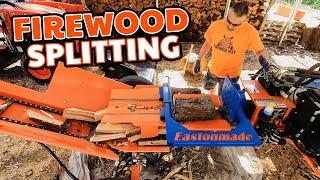 Splitting Cherry Firewood