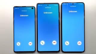 Samsung Galaxy S10 vs S20 FE vs S21 Plus Incoming Call Over the Horizon Ringtone at the Same Time