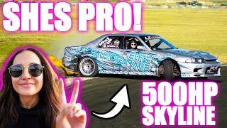 GIRLFRIEND DRIVES MY 500HP DRIFT CAR!