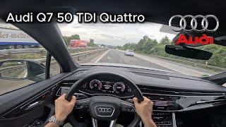 2022 Audi Q7 50 TDI Quattro 3.0 Turbo Diesel 282 hp - On the German Autobahn