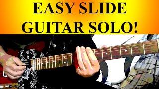 EASY SLIDE GUITAR SOLO! George Harrison, David Gilmour, Jeff Beck Style