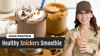 High-Protein Snickers Smoothie with Secret Vegetable