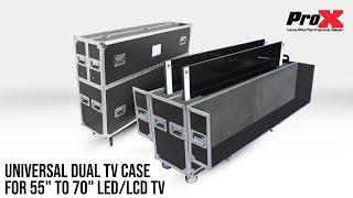 Universal TV Adjustable Flight Case for 55" 60"  65" and 70" LED LCD Plasma TV - XS-LCD5570WX2