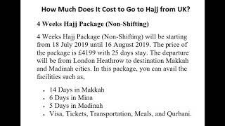 How Much Does It Cost to Go to Hajj From UK?