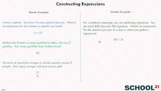 Constructing Expressions (6.EE.6)