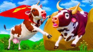 Life Saver Super Cow to the Rescue! Saving a Crazy Bull Trapped Between Massive Stones!