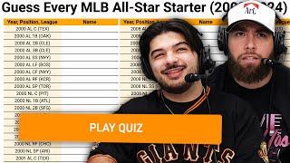 Can we name every All-Star Game Starter since 2000? (MLB Sporcle)