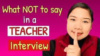 What NOT to say in a TEACHER INTERVIEW? Get Hired Tips | Alissa Lifestyle Vlog