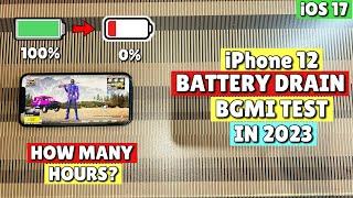 iPhone 12 BGMI battery Drain Test in 2023|100% to 0%