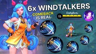 CICI TROLLING IN THE LAND OF DAWN USING 6x WINDTALKERS | INSANE COMEBACK ~ Mobile Legends: Bang Bang