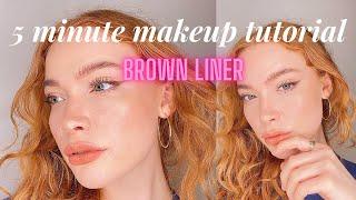 EASY BROWN LINER | 5 MINUTE MAKEUP TUTORIAL, EP2 | Bethan Lloyd