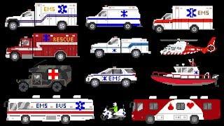 Medical Vehicles - Emergency Vehicles - Ambulances - The Kids' Picture Show (Fun & Educational)