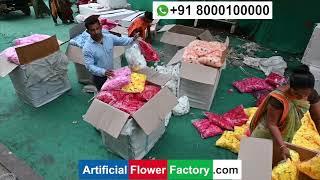 loose Artificial flowers manufacturing in factory Ahmedabad Gujarat India WhatsApp +917203088888