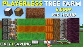 ONE SAPLING TREE FARM TUTORIAL in Minecraft Bedrock 1.21!