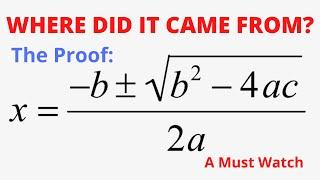 Easy way to learn and understand the Quadratic Proof ||Chris Maths Academy