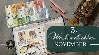 3. Weekly BUDGET I November I echte Einnahmen & Ausgaben I Wochenabschluss #budgetieren