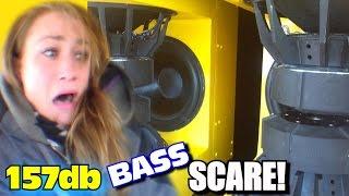 Horrified Sister BASS DEMO w/ EXO's 157db Subwoofer Sound System | Scaring Danyel w/ LOUD CAR AUDIO