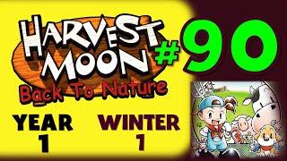 HARVEST MOON: BACK TO NATURE GAMEPLAY - 90 - (Playstation 1/PS1) NO COMMENTARY [Year 1 Winter 1]
