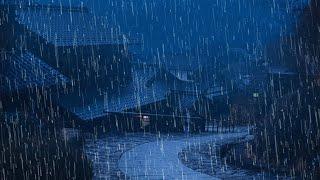 Rain Sounds for Deep Sleep - Heavy Rain and Thunder on the Roof in the Foggy Forest at Night #42