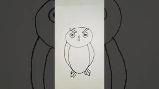 Owl  | Drawing | Kids #youtubeshorts #shorts