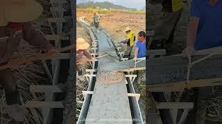 Farmland Drainage Canal Concrete Construction Work