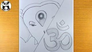 Ganesh ji ,Om, pencil drawing | Ganpati bappa art​⁠@TaposhiartsAcademy