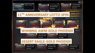 Winning AWM-GOLD PHOENIX & DESERT EAGLE GOLD PHOENIX in CrossFire 11TH ANNIVERSARY LOTTO SPIN 2020