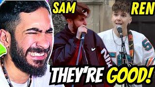 Ren and Sam BUSKING Is What The World Needs!!! (Ren And Sam Tompkins Busking REACTION)