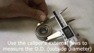 Measuring a Radial Ball Bearing with Calipers